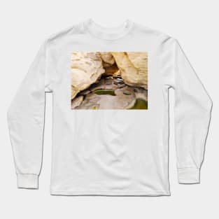 The Puddles With The Crystallized Salt Among The Rocks Long Sleeve T-Shirt